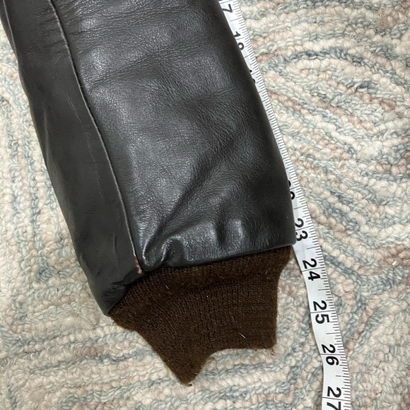 Men's Brown Vintage Bomber Leather Jacket - Medium - Picture 10 of 13